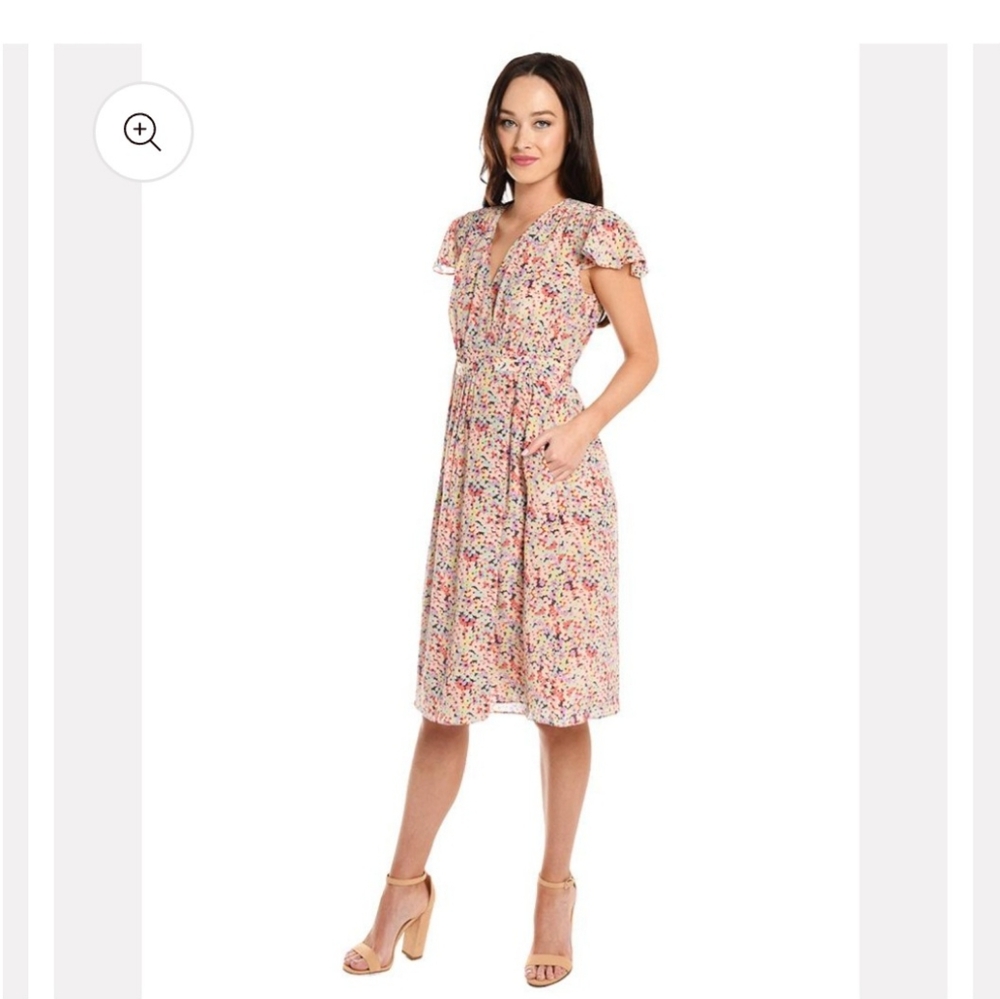 Rebecca Taylor sz 10 petite floral wrap dress